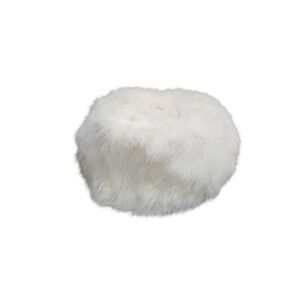 Vintage White Cream Fur Pillbox Hat Union Made Wedding Formal Winter Accessory